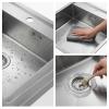 Pure.Sink Luxion Stainless steel sink 51x50 cm Tapwing with tap hole PLX5150T-02
